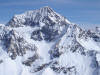 Il Gran Zebrù 3859 m nei pressi della Q. 3232 m della Cima Occidentale dei Forni.