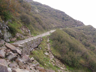 La salita che porta verso la Capanna Tamaro.