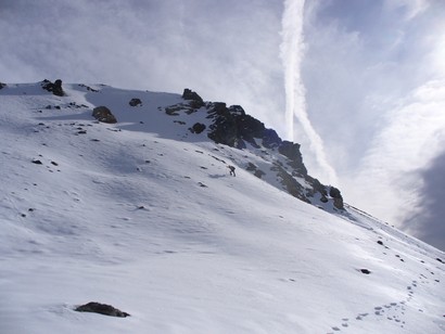 Sul traverso per la vetta.