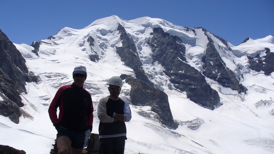 Domenico e Fulvio prima di affrontare la discesa.