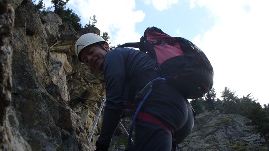 Parte iniziale della ferrata.