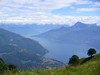 Vista verso l'Alto Lario con il Monte Legnone.