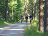 Teo, Milvia e Mattia poco prima di Pontresina.
