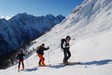 Salendo in Val Furcela il Pizzo Cengalo 3369 m e Badile 3305 m.