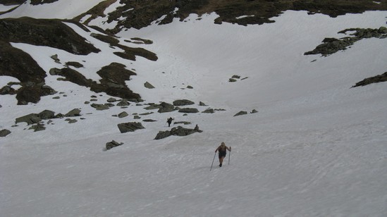 In direzione della Bocchetta De La Furcela.