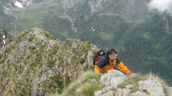 Fulvio vicino alla cima.