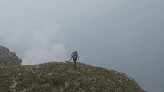 Adriano poco prima della cima.