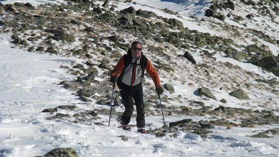 Paolo arriva in sul Piz Dora.