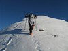 Claudio mentre sale sulla cima di Oress.