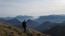 Il percorso a ritroso visto dalla Cima del Vallone a dx il Pizzo di Gino.