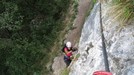 Laura all'attacco della ferrata.