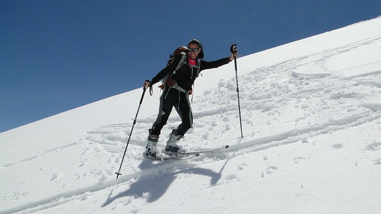 Laura in discesa.