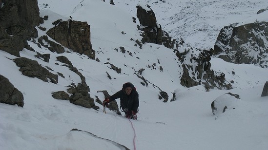 Laura in salita al Piz Kesch.