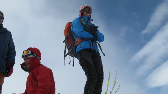 In pausa sulla cima.