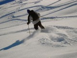 Dopo una lunghissima salita finalmente si scende. E la neve non era affatto male!