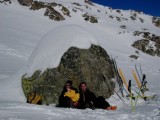 Breve pausa per scaldarci al sole.
