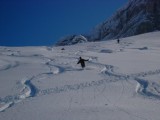Bellissime serpentine in una fantastica neve.