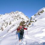 Gianluca oltre la sella 2943 m verso la Cima Riacci 3009 m.