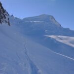 Il Piz Pian Grand 2689 m  oltre la Bocca di Rogna versante N.