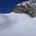 La Bocca di Rogna versante S con bella neve.