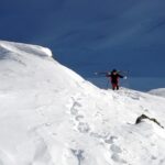 Lorenzo all'uscita sul colle di quota 2943 m.