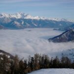 Altra foto che ritrae le nuvole basse sulla Valtellina.