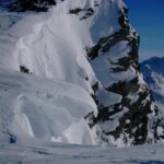 I ricci di neve sulla cima.