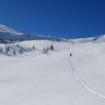 Durante la salita al Piz Cancan da quota 2200 m circa.